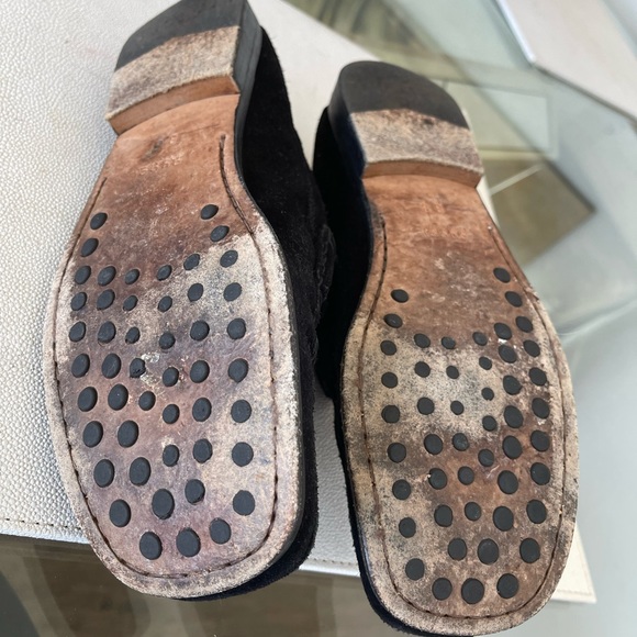 Gucci Vintage Horse Bit Suede Black Loafers Size 8 - Picture 5 of 5